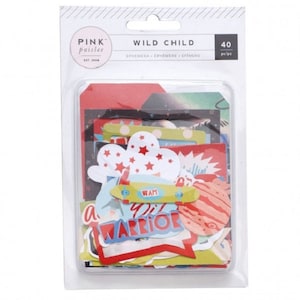 Die cuts - Pink Paislee Wild Child Boy - 40 pcs