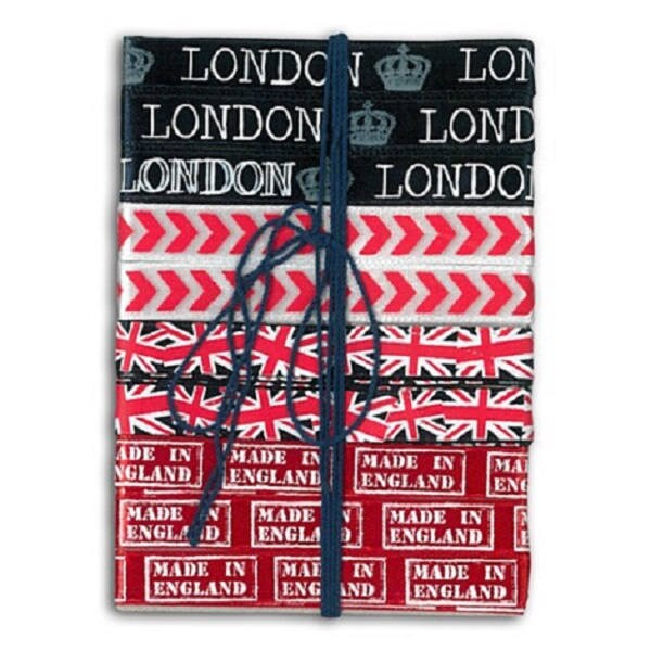 Ruban collection destination Londres de TOGA, tissu motif Londres, embellissement tissu, Londres, Toga // scrapbooking - 4 x 90 cm