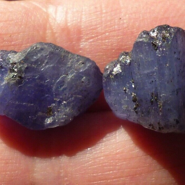 Tanzanite, pierres gemmes brutes et naturelles, 7.1 g/ 36 carats, pour fabrication bijoux, décoration, collection ou lithothérapie