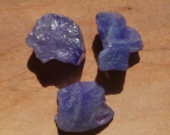 Tanzanite, pierres gemmes brutes et naturelles, 8.6 g/ 43 carats, pour fabrication bijoux, décoration, collection ou lithothérapie