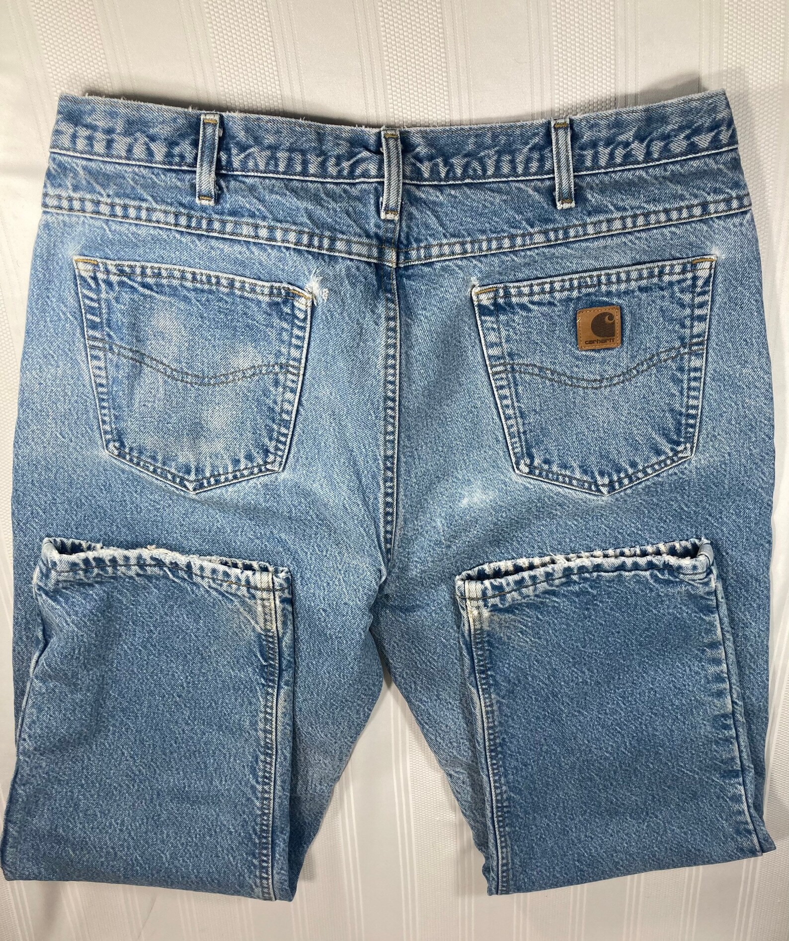 Vintage CARHARTT Blue Relaxed Fit Mens Fleece Lined Worker Etsy