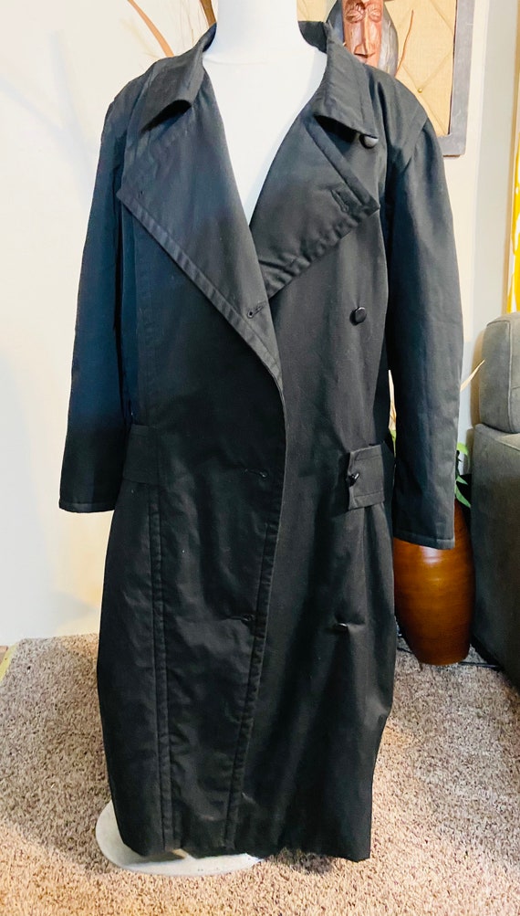 Vintage Courreges Black Trench Coat