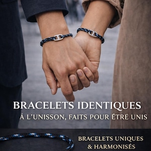 Pulseira personalizada de aço inoxidável para casais – pulseira com elos de âncora – presente exclusivo para homens e mulheres – joia artesanal para o amor – harmonia