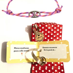 Presente para professor, pulseira de aço em várias cores e cartão pré-preenchido pronto para oferecer, presente para atsem, avs, babá, no final do ano letivo