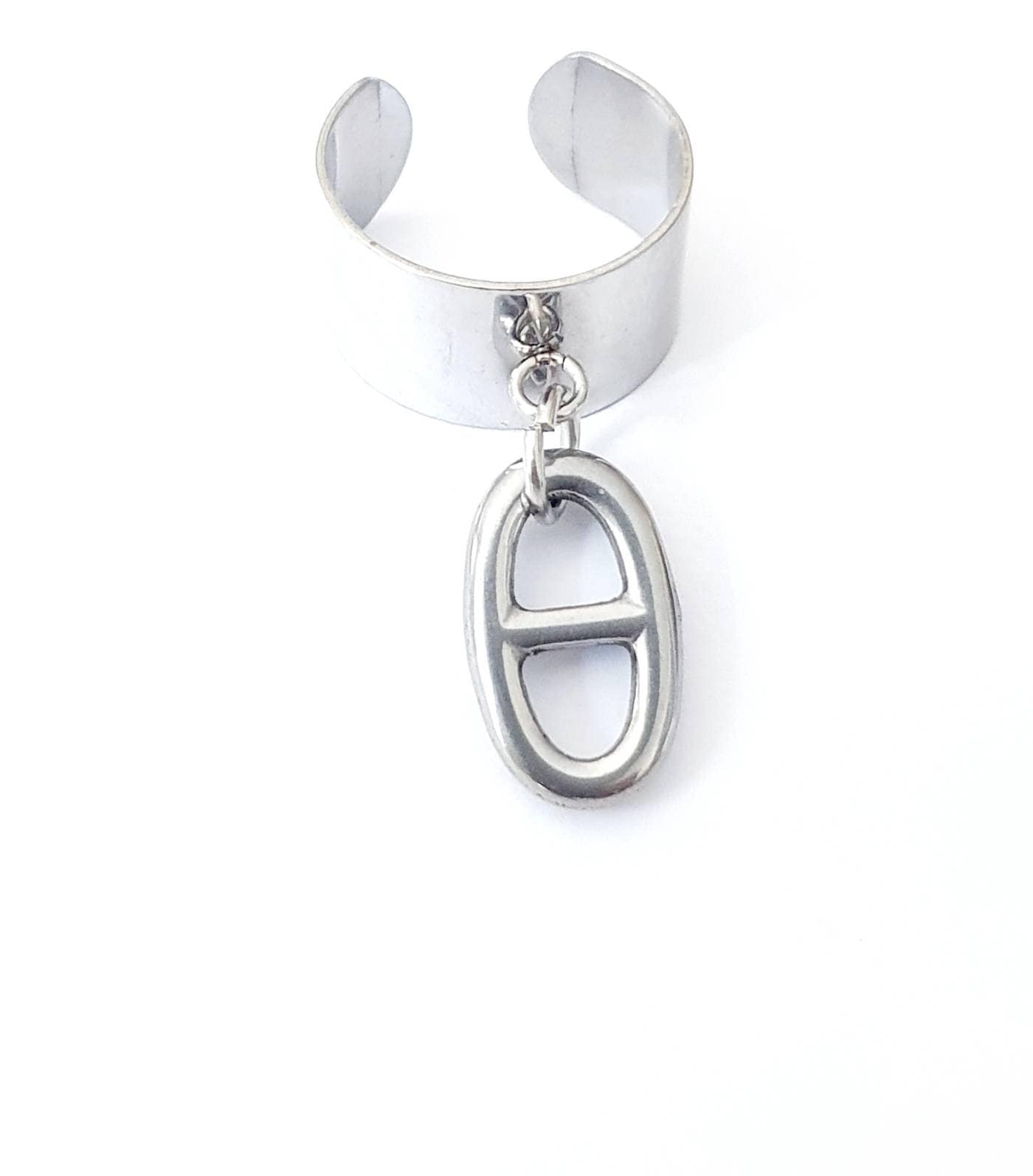 Bague Ajustable Maille Marine Plaqué Argent - Sans Marque - Neuf Sans Emballage