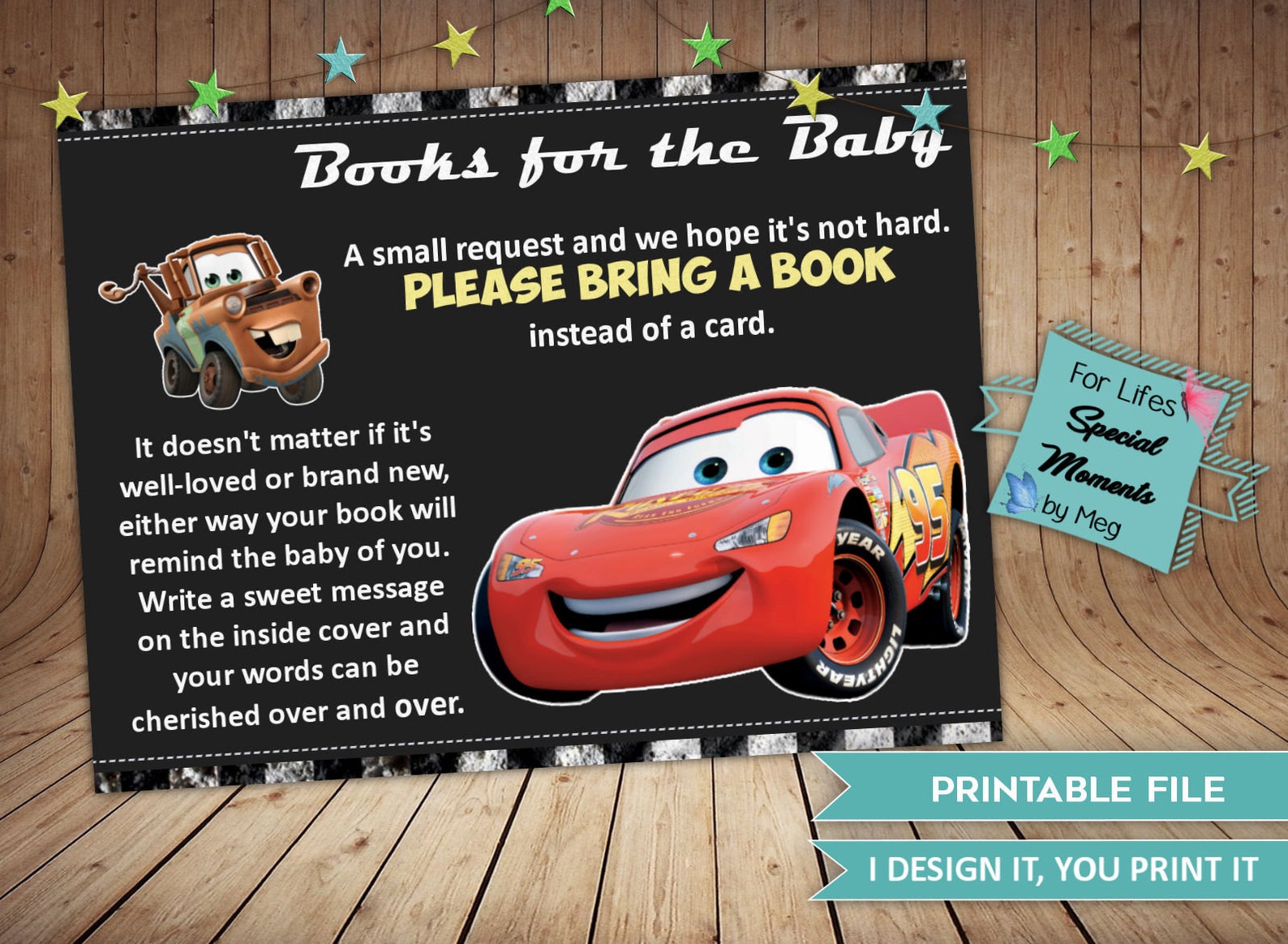 Disney Cars Baby Shower Invitations It's a Boy Baby Etsy