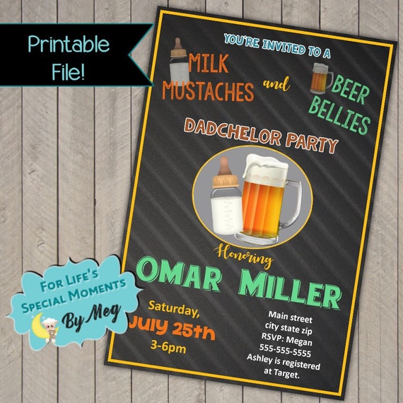 dadchelor party invites