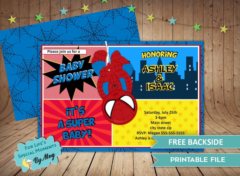 Spiderman Tremendous Hero Little one Shower Invites - Its a Boy Tremendous Hero Youngster Shower Invitation - Spiderman World-wide-web Swinging Tremendous Hero picture regarding Free Printable Superhero Baby Shower Invitations known as Spiderman Tremendous Hero Kid Shower Invites - Its a Boy Tremendous Hero Kid Shower Invitation - Spiderman World wide web Swinging Tremendous Hero