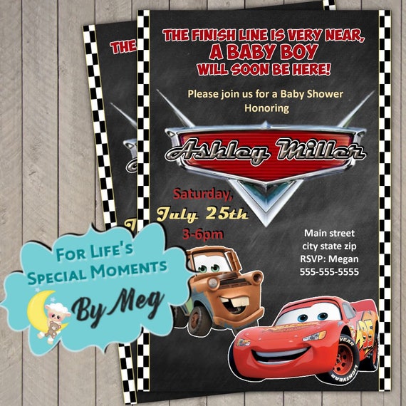 car baby shower invitations