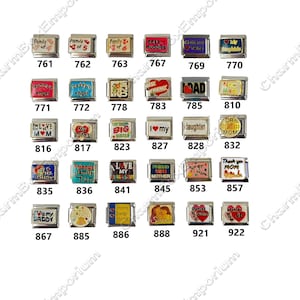 Fascini italiani per la famiglia La tua scelta 9 mm per braccialetti con ciondoli italiani Ciondolo per aggiungere e creare braccialetti modulari con maglie
