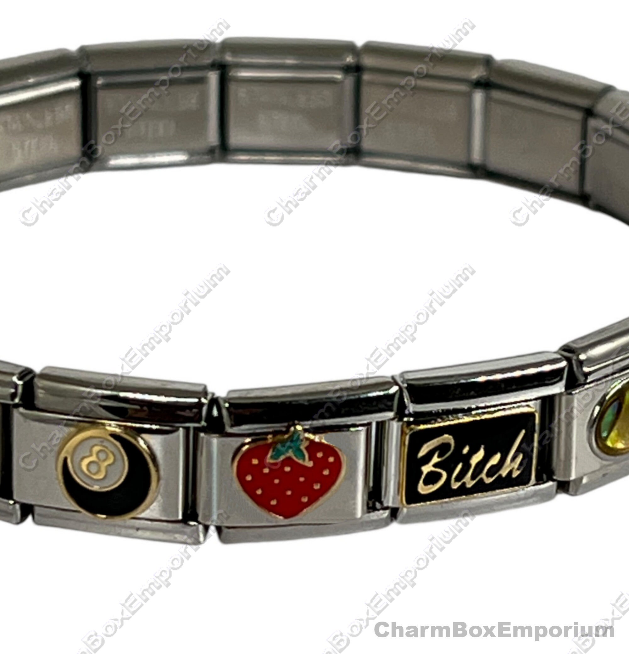 カスタムメイドのイタリアンチャームブレスレット、4つの