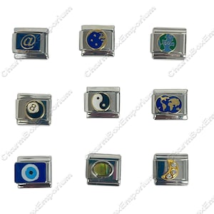 Italiaanse bedels naar keuze 9 mm voor Italiaanse bedelarmband Bedel voor het toevoegen en maken van schakels Modulaire armbanden Bedels die je kiest Evil Eye Plus