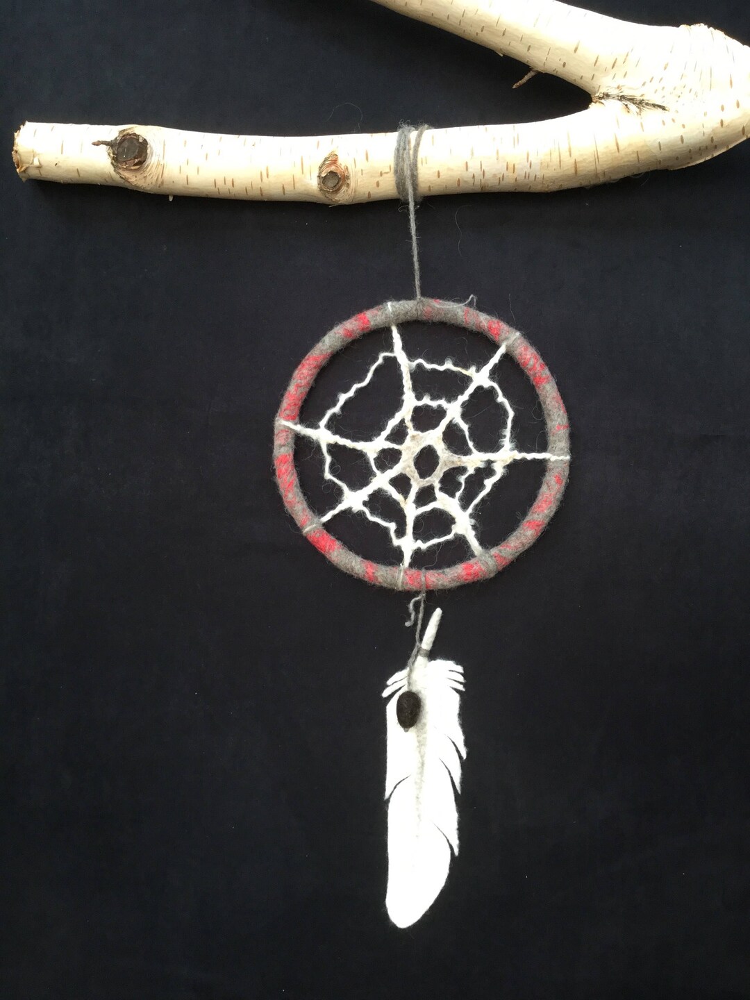 Dream Catcher Felted Mobile Ethnic Dreamcatcher Indian Etsy