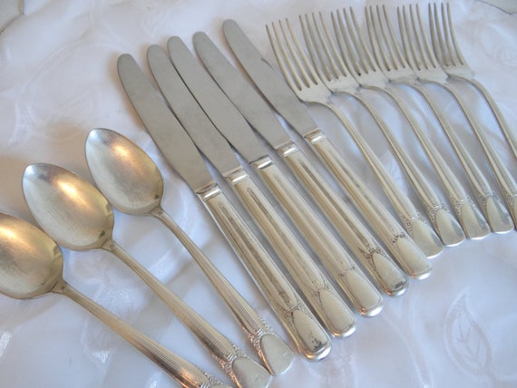 antique 5 pc pl setting Oneida Community Sheraton 1910 silver plate 3 sets avail
