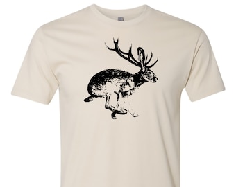Jackalope T Shirt UFO T Shirt Vintage Southwest Tee Weird Unique Cryptid Creature  Magical Graphic Retro 80s Tee