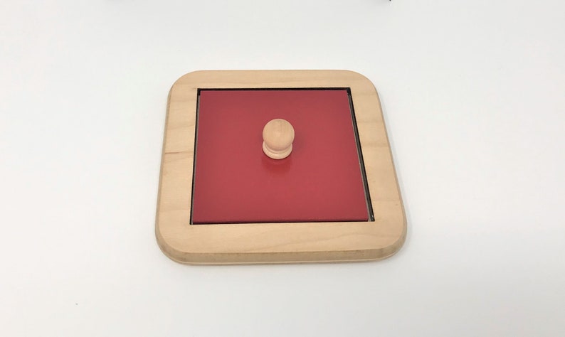 Square Single Shape Puzzle Wooden Montessori Geometric Shape Puzzle GS102 image 10