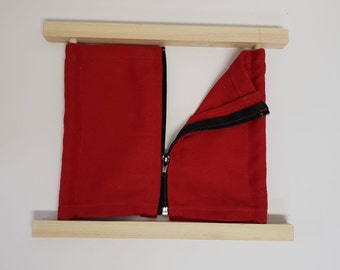 Montessori Dressing Frame - Zipper Dressing Frame - Toddler's Montessori Practical Life Learning Tools - DF102