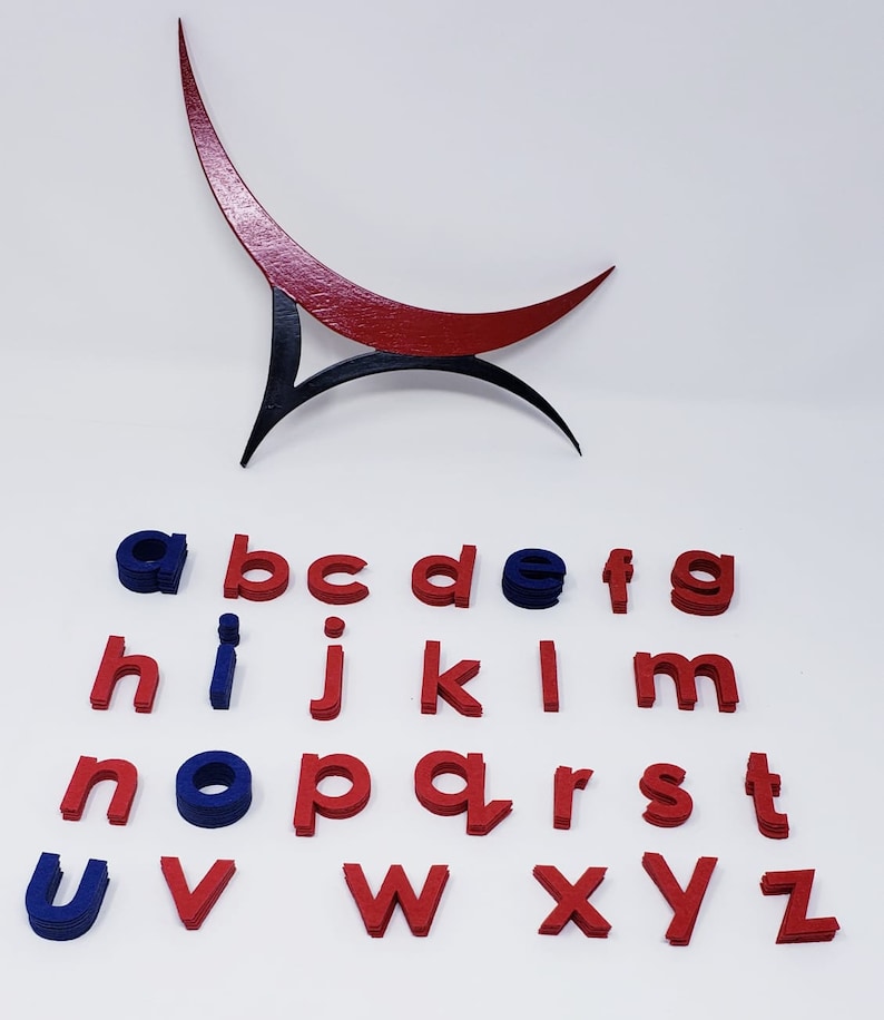 Montessori Movable Alphabet Movable Alphabet, Lowercase OR Uppercase Letters Early Childhood English image 10