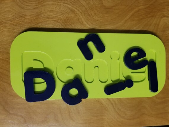 montessori name puzzles personalized