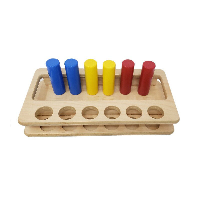 Montessori Imbucare Peg Box Wooden Montessori Materials Etsy