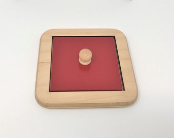 Square Single Shape Puzzle Wooden - Montessori Geometric Shape Puzzle - GS102