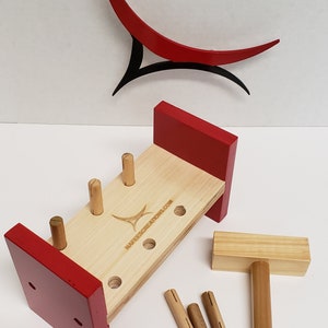 Wooden Hammer Peg Pounding Bench Wooden Mallet, Object Permanence, Kids Wooden Toys HP101 image 7