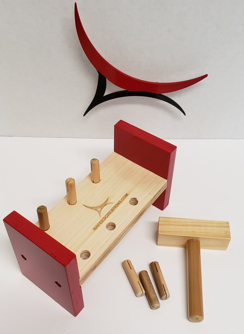 Wooden Hammer Peg Pounding Bench Wooden Mallet, Object Permanence, Kids Wooden Toys HP101 image 7