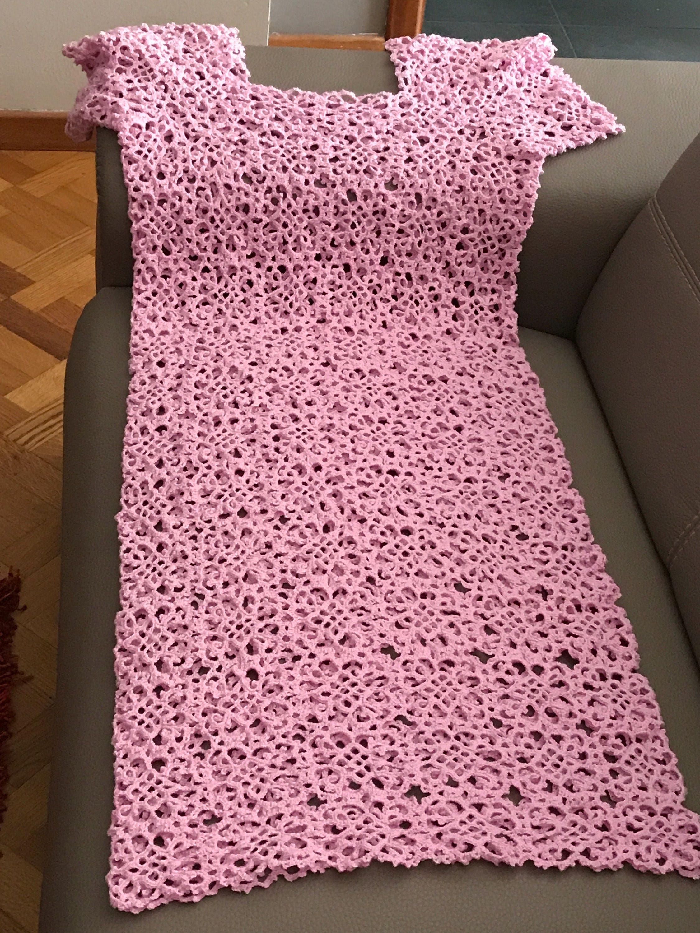 Buy Crochet Dress in Egyptian Cotton 125 Yarn Online in India Etsy