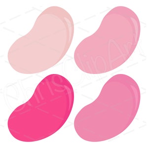 Pink Jelly Bean SVG PNG JPG - Bundle of 4 - Pink Jelly Bean Sublimation - Jelly Beans Cricut - Jelly Bean Clipart - Jelly Bean Vector