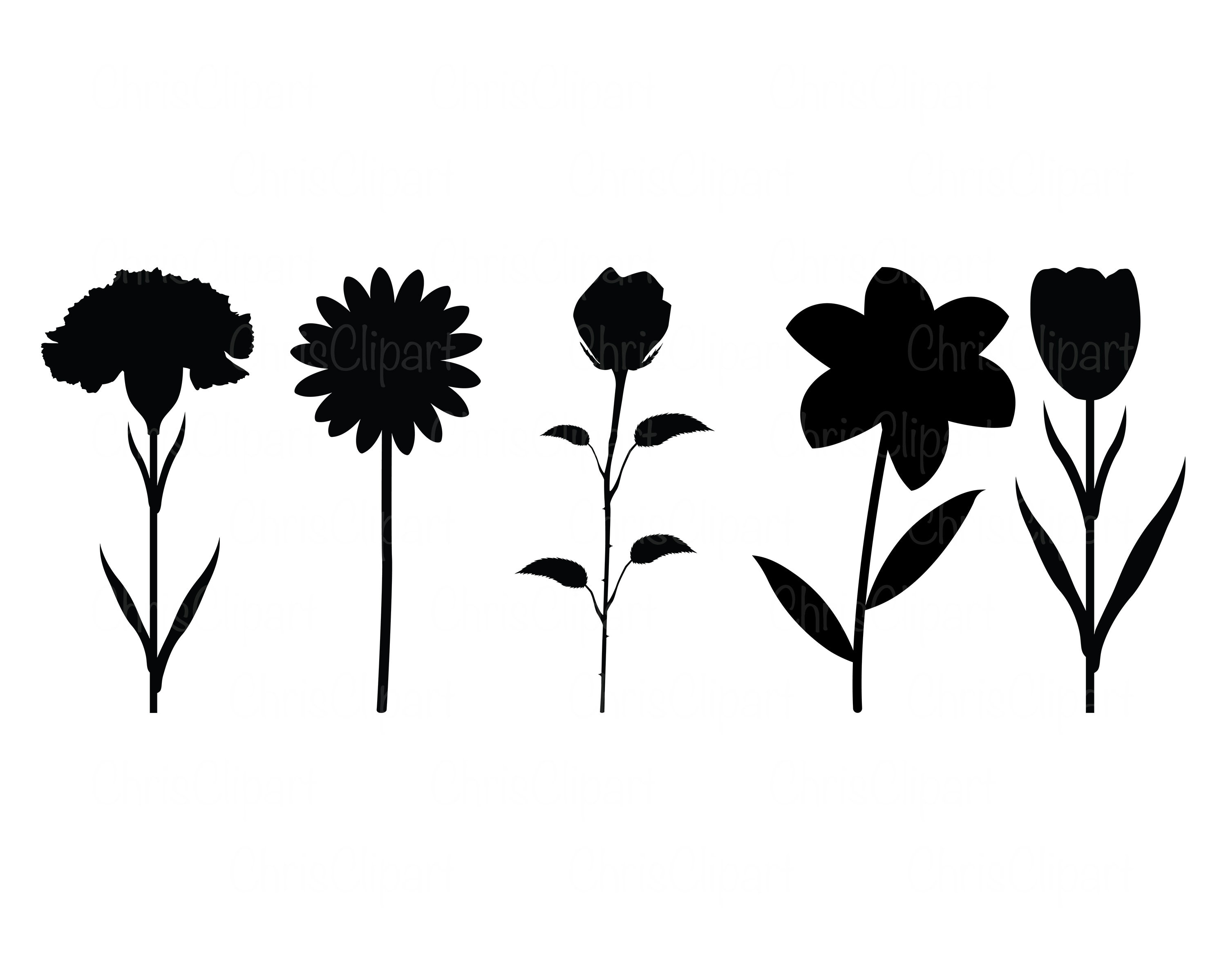 Flower Silhouette Clip Art