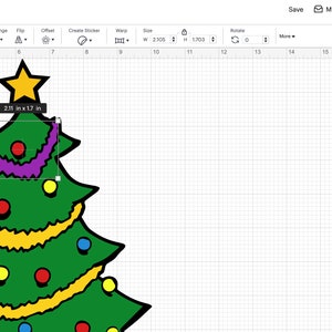 Árbol de Navidad SVG PNG JPG Sublimación del árbol de Navidad Cricut del árbol de Navidad Vector del árbol de Navidad Clipart de Navidad imagen 3