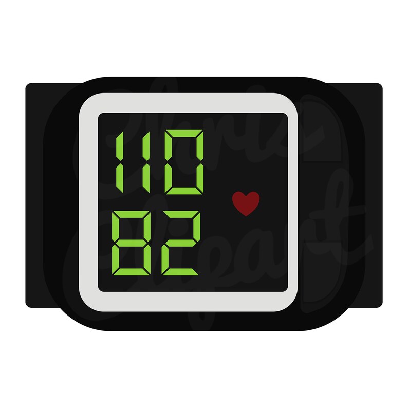 Blood Pressure Svg Clipart Blood Pressure Monitor Svg Heart Etsy UK