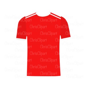 Rode voetbaltrui SVG PNG JPG - rode voetbaltrui sublimatie - rode voetbaltrui grafisch - voetbaltrui clipart - voetbaltrui Cricut