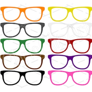 Brille SVG PNG JPG - Bündel von 10 Farben - Brille Sublimation - Brille Clipart - Brille Cricut - Brille Grafik - Brille Vektor