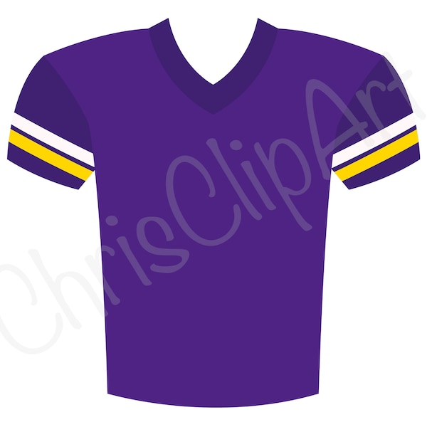 Purple Football Jersey SVG PNG JPG - Purple Jersey Clipart - Football Uniform Sublimation Design - Cricut Football Graphic - Football Decor