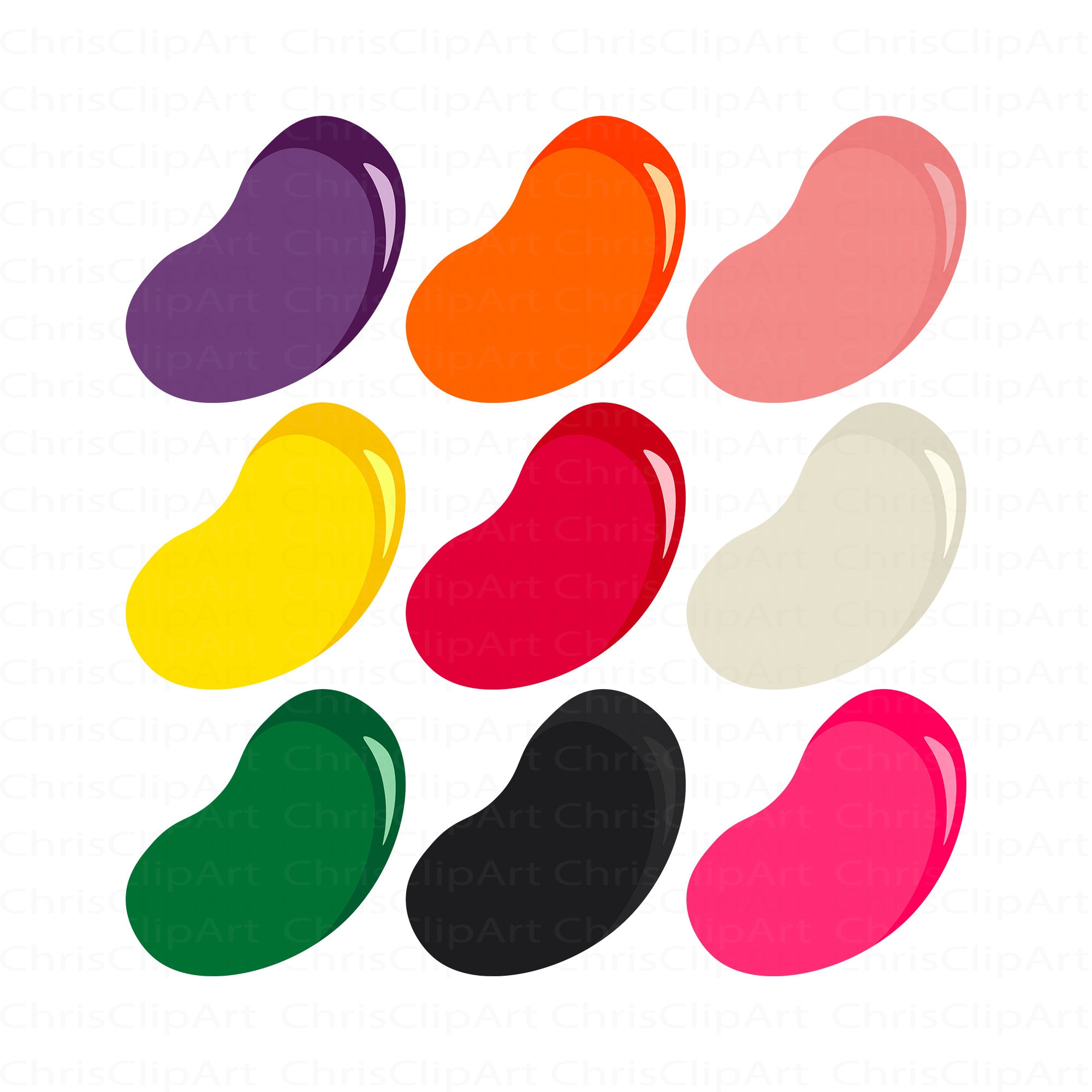 Jelly beans svg bundle clipart jelly beans easter clipart Etsy