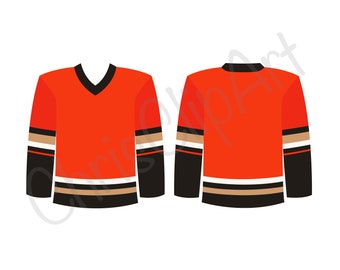 Red Hockey Jersey SVG PNG JPG - Front and Back - Hockey Cricut - Hockey Clipart - Hockey Graphics