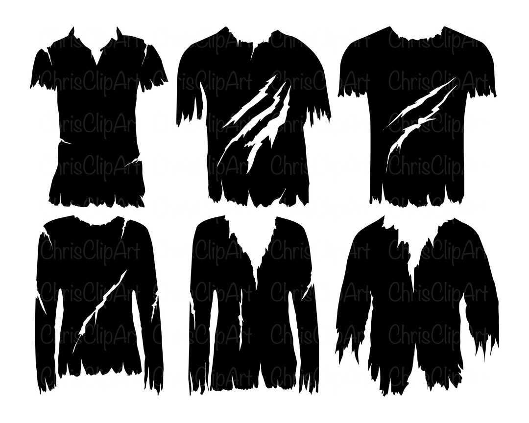 Zombie Shirt Svg Ripped Shirt Png Zombie Svg Zombie Etsy