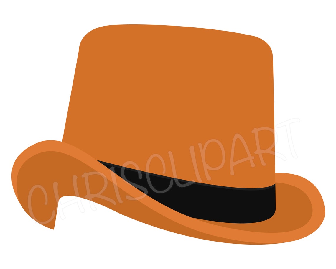 Orange Hat Svg Orange Top Hat Svg Orange Hat Png Orange Hat Etsy