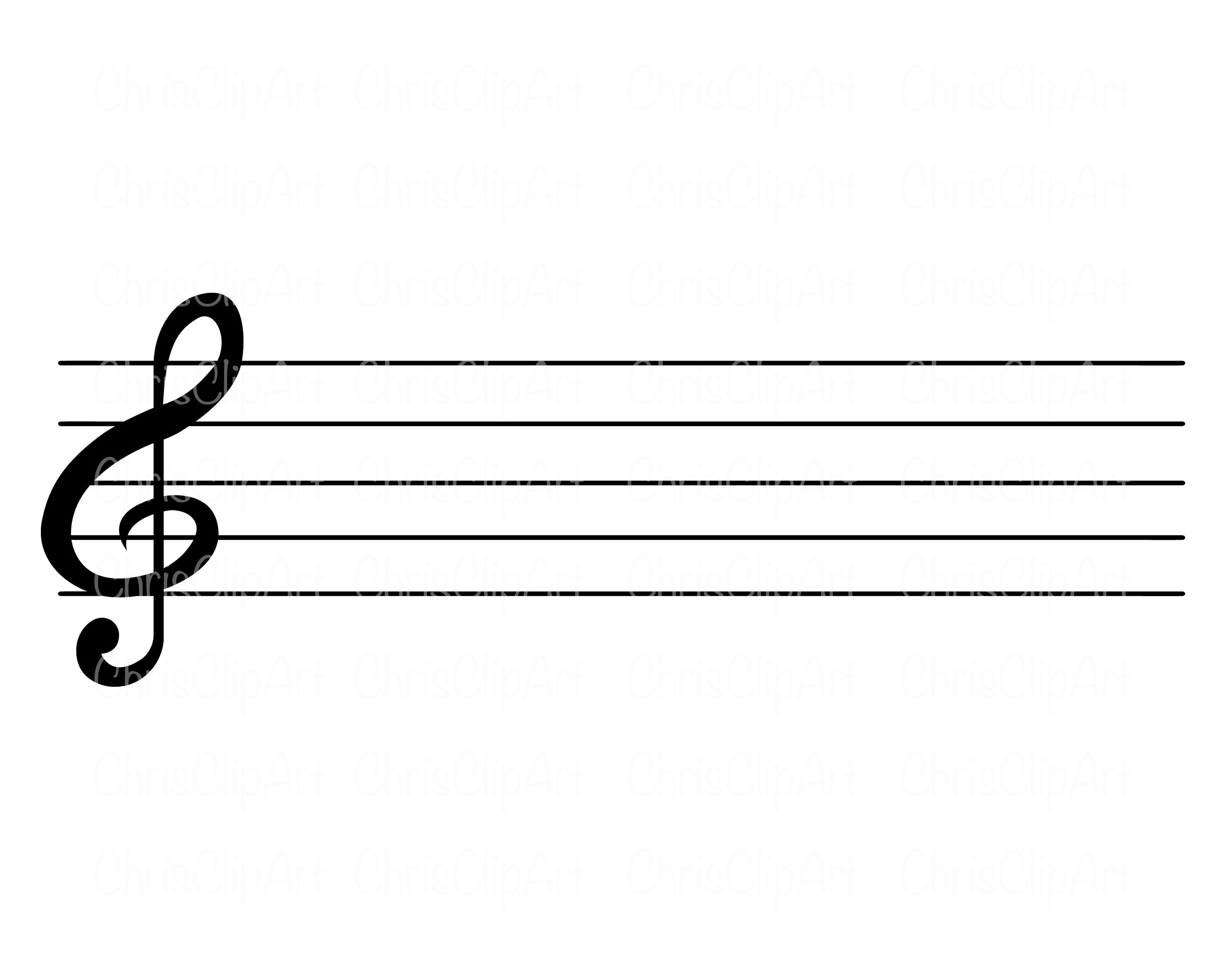 MUSIC STAFF SVG Clipart Music Staff Cricut Music Staff Etsy