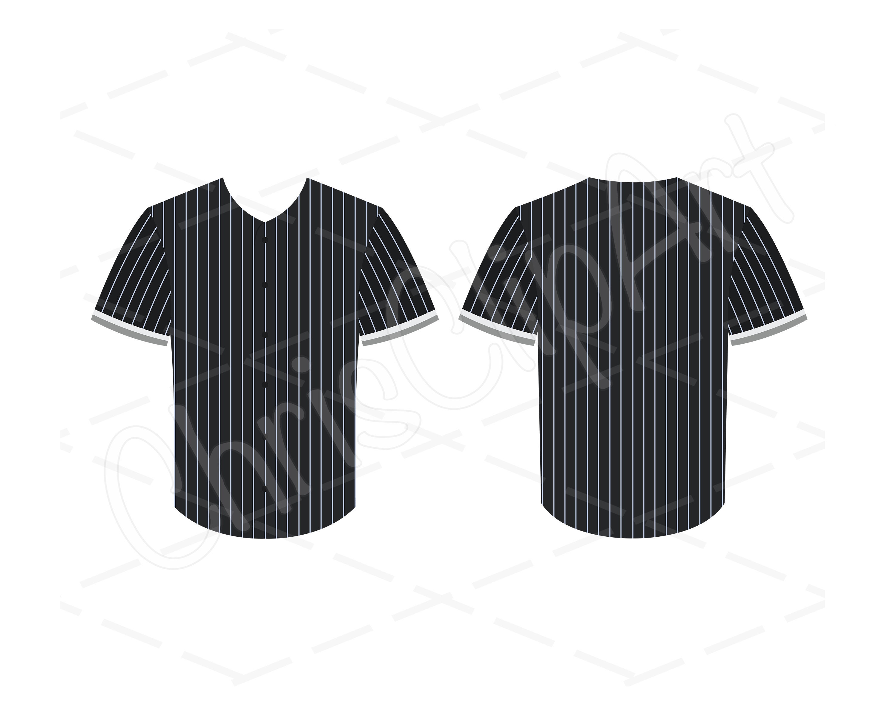 Pin Striped Baseball Jersey SVG PNG JPG Baseball Jersey 