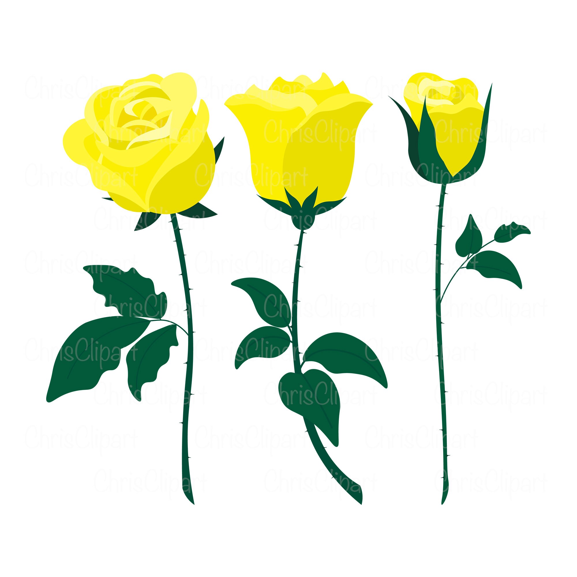 ROSES SVG Yellow Roses Svg Yellow Rose Clipart Rose - Etsy