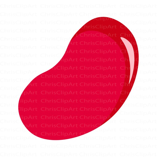Red Jelly Bean SVG, PNG, JPG - Clipart for Easter and Valentine's - Cricut Jelly Beans - Red Jelly Bean Sublimation