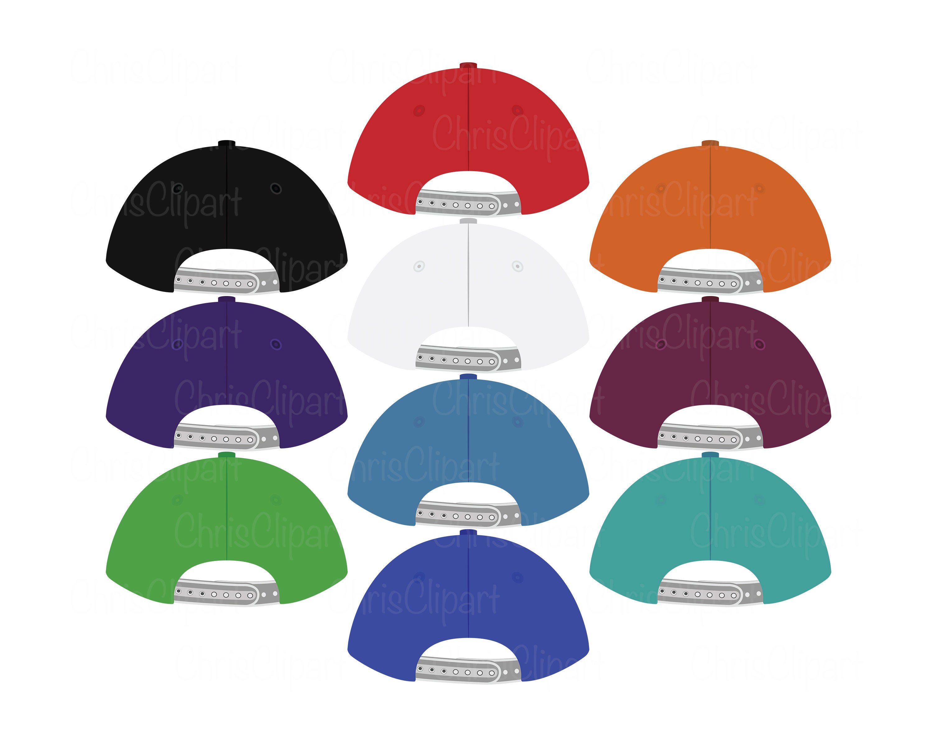 BACKWARDS CAP CLIPART Baseball Cap Svg Bundle Baseball Hat Etsy