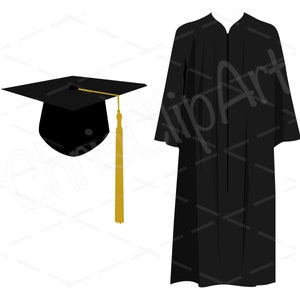 Toga y birrete SVG PNG JPG - Sublimación de toga y birrete - Clipart universitario - Gráficos de graduación - Vector de graduación