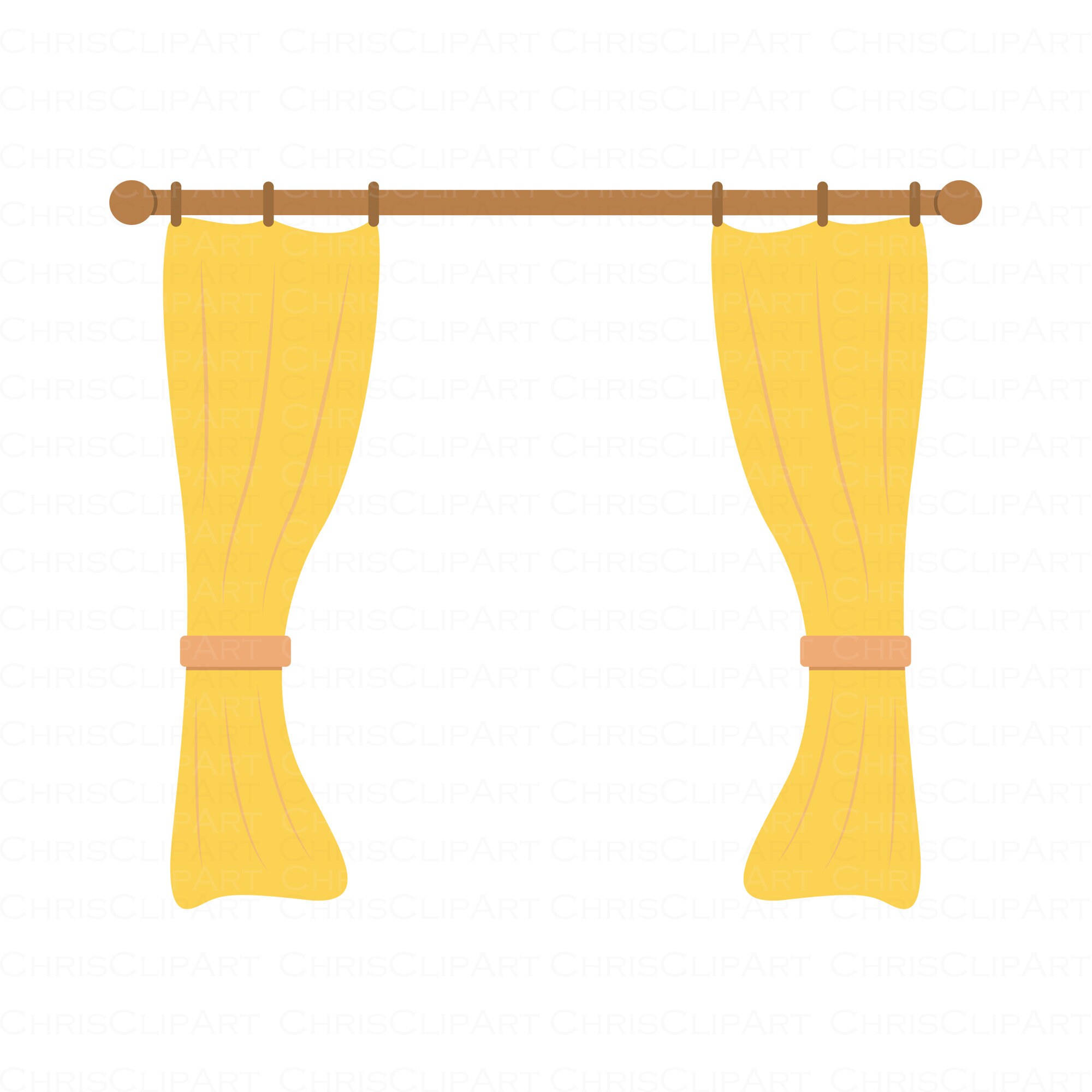 CURTAINS SVG Clipart Curtains Curtains Png Housewarming Etsy