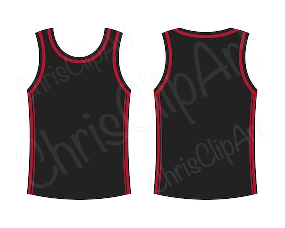 Blue Basketball Jersey Clipart Set Front and Back Designs 