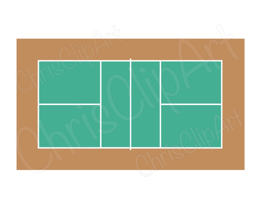 Pickleball Court Clipart SVG PNG JPG Pickleball Court Diagram
