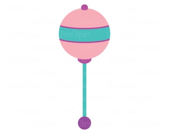 Baby Rattle Clipart | Etsy