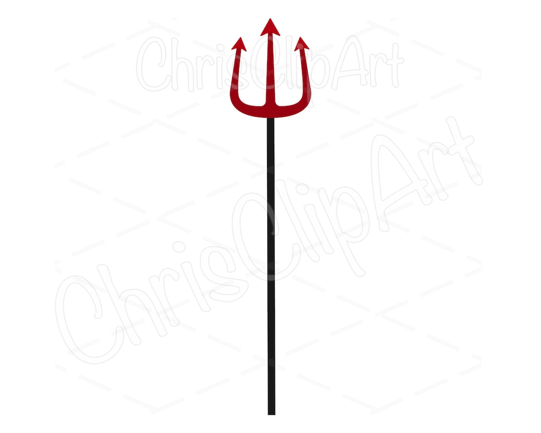 Devil Pitchfork SVG PNG JPG Devil Trident Clipart Devil Fork Cricut
